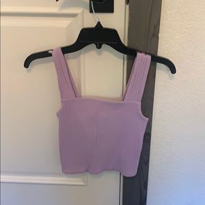 purple cropped tank